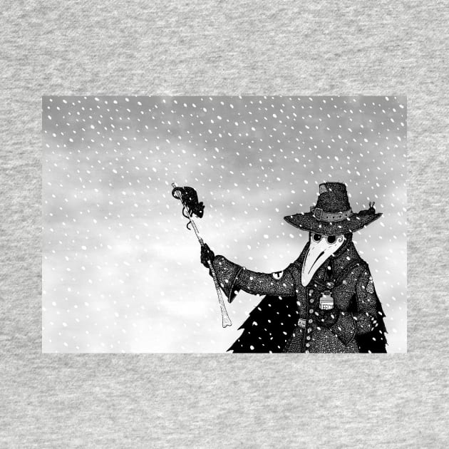 Plague Doctor in the Snow by djrbennett